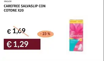 Prezzemolo e Vitale Carefree salvaslip con cotone x20 offerta