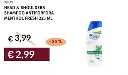 Prezzemolo e Vitale Head & shoulders shampoo antiforfora menthol fresh offerta