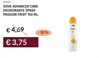 Prezzemolo e Vitale Dove advanced care deodorante spray passion fruit offerta