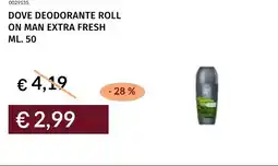 Prezzemolo e Vitale Dove deodorante roll on man extra fresh offerta