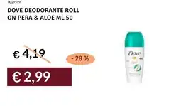 Prezzemolo e Vitale Dove deodorante roll on pera & aloe offerta