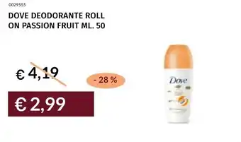 Prezzemolo e Vitale Dove deodorante roll on passion fruit offerta