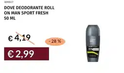 Prezzemolo e Vitale Dove deodorante roll on man sport fresh offerta