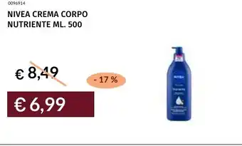 Prezzemolo e Vitale Nivea crema corpo nutriente offerta