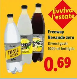 Lidl Freeway Bevande zero offerta