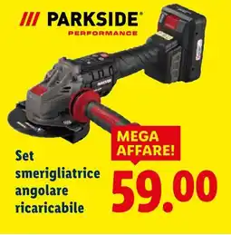 Lidl Set smerigliatrice angolare ricaricabile offerta