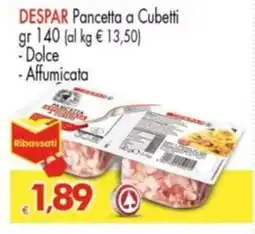 Despar DESPAR Pancetta a Cubetti offerta