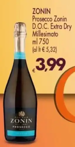 Despar ZONIN Prosecco Zonin D.O.C. Extra Dry Millesimato offerta