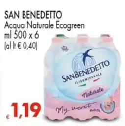 Despar SAN BENEDETTO Acqua Naturale Ecogreen offerta