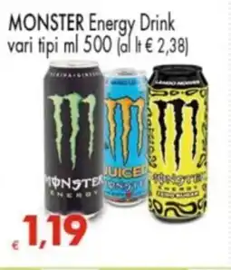 Despar MONSTER Energy Drink vari tipi offerta