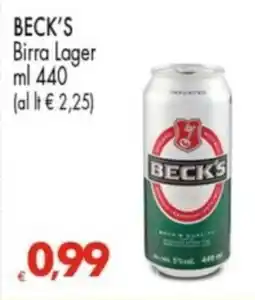 Despar BECK'S Birra Lager offerta