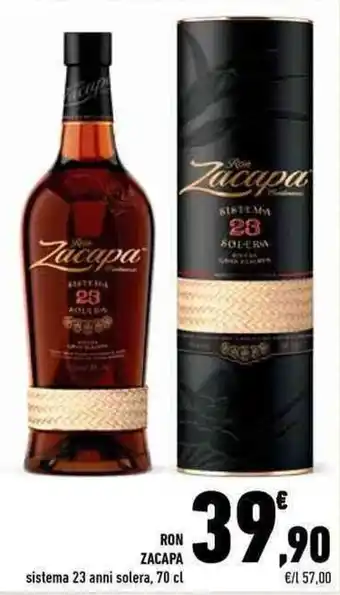Conad Zacapa Ron sistema 23 anni Solera 70 cl offerta