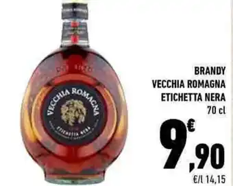 Conad Vecchia Romagna Etichetta Nera Brandy 70 cl offerta