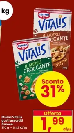 Interspar Müesli Vitalis gusti assortiti Cameo offerta