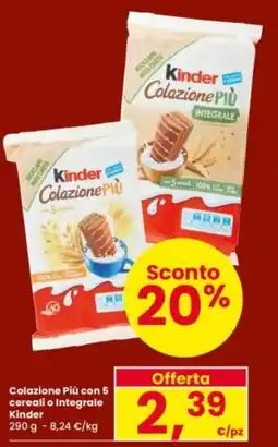 Interspar Colazione Più con 5 cereali o Integrale Kinder offerta