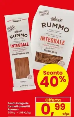 Interspar Pasta Integrale formati assortiti Rummo offerta