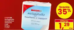 Interspar Asciugatutto assorbente e resistente 2 veli Despar offerta