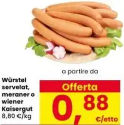 Interspar Würstel servelat, meraner o wiener Kaisergut offerta