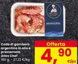 Interspar Code di gambero argentino in olio e prezzemolo Alles Chef offerta
