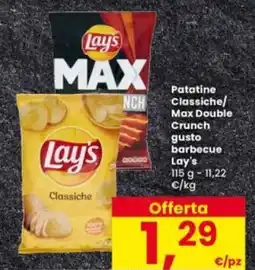 Interspar Patatine Classiche/Max Double Crunch gusto barbecue. Lay's offerta