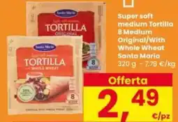 Interspar Super soft medium Tortilla 8 Medium Original/With Whole Wheat Santa Maria offerta