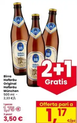 Interspar Birra Hofbräu Original Hofbräu München offerta