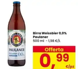Interspar Birra Weissbier 0,0% Paulaner offerta