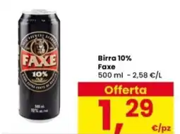 Interspar Birra 10% Faxe offerta