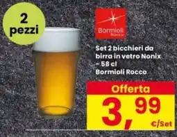 Interspar Set 2 bicchieri da birra in vetro Nonix offerta