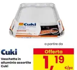 Interspar Vaschette in alluminio assortite Cuki offerta