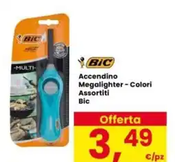 Interspar Accendino Megalighter - Colori Assortiti Bic offerta
