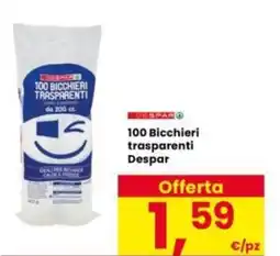 Interspar 100 Bicchieri trasparenti Despar offerta
