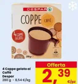 Interspar 4 Coppe gelato al Caffè Despar offerta