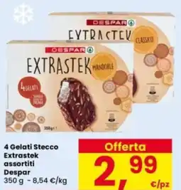 Interspar 4 Gelati Stecco Extrastek assortiti Despar offerta