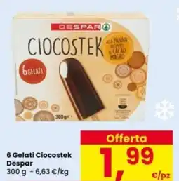 Interspar 6 Gelati Ciocostek Despar offerta