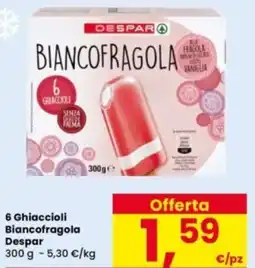 Interspar 6 Ghiaccioli Biancofragola Despar offerta