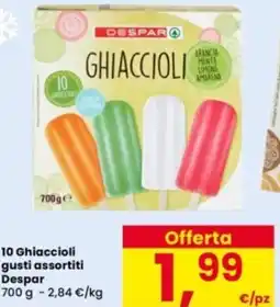 Interspar 10 Ghiaccioli gusti assortiti Despar offerta