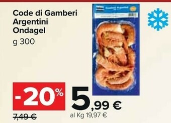 Code di gamberi argentini ondagel