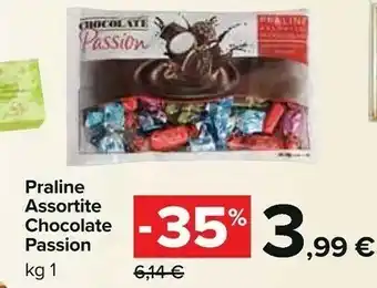 Carrefour Market Praline assortitte chocolate passion 1000 g offerta