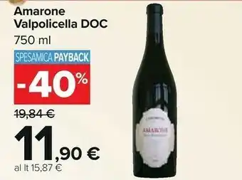 Carrefour Market Amarone valpolicella doc offerta