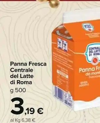 Carrefour Market Panna fresca da montare pastorizzata senza additivi 500 g(ml) offerta