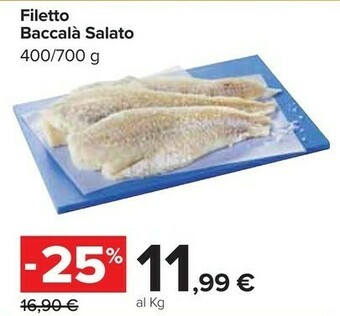 Carrefour Market Filetto baccala salato offerta