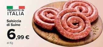 Carrefour Market Salsiccia di suino offerta