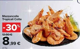 Carrefour Market Mazzancolle tropicali cotte offerta