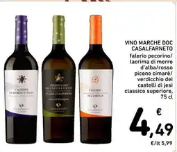 Spazio Conad VINO MARCHE DOC CASALFARNETO offerta