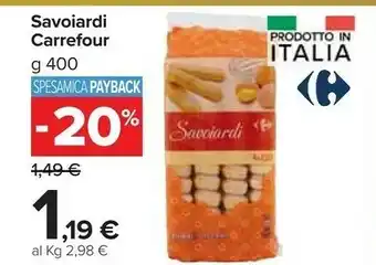 Carrefour Market Carrefour - savoiardi 400 g(ml) offerta