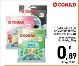 Spazio Conad CARAMELLE LE GOMMOSE SENZA ZUCCHERI CONAD offerta