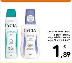 Spazio Conad Deodoranti Lycia offerta
