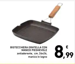 Spazio Conad BISTECCHIERA GRATELLA CON MANICO PIEGHEVOLE offerta