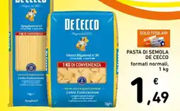 Spazio Conad Pasta di Semola De Cecco offerta